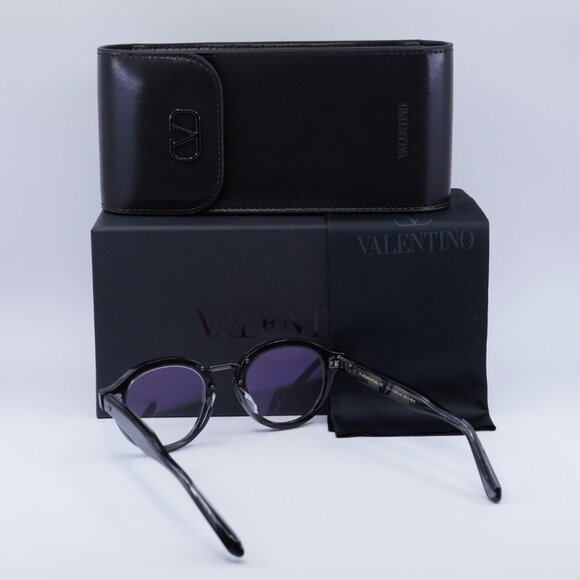 Valentino V-ESSENTIAL-IV VLX-132B Round Eyeglasses 46mm - Shiny Black - Picture 10 of 11